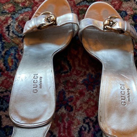 Gucci silver ankle heels - Picture 4 of 10
